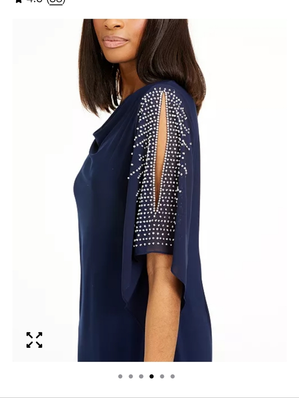 MSK Embellished Split-sleeve Sheath Dress - Picture 4 of 10